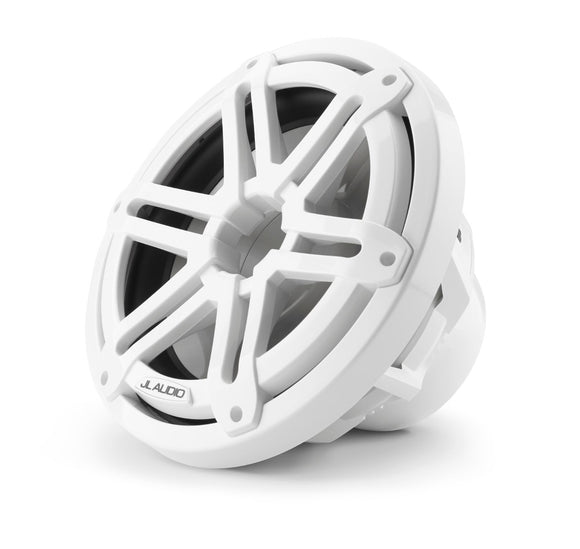 JL Audio M3-10IB-S-Gw-4 10-inch (250 mm) Marine Subwoofer Driver, Gloss White Sport Grille, 4 Ω