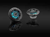 JL Audio M3-650X-S-Gm-i 6.5-inch (165 mm) Marine Coaxial Speakers, Gunmetal Sport Grilles with RGB LED Lighting