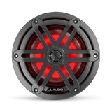 JL Audio M3-650X-S-Gm-i 6.5-inch (165 mm) Marine Coaxial Speakers, Gunmetal Sport Grilles with RGB LED Lighting