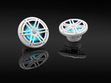 JL Audio M3-650X-S-Gw-i 6.5-inch (165 mm) Marine Coaxial Speakers, Gloss White Sport Grilles with RGB LED Lighting