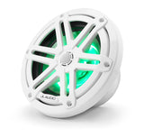 JL Audio M3-650X-S-Gw-i 6.5-inch (165 mm) Marine Coaxial Speakers, Gloss White Sport Grilles with RGB LED Lighting