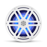 JL Audio M3-650X-S-Gw-i 6.5-inch (165 mm) Marine Coaxial Speakers, Gloss White Sport Grilles with RGB LED Lighting