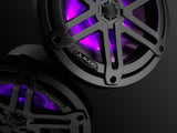 JL Audio M3-770X-S-Gm-i 7.7-inch (196 mm) Marine Coaxial Speakers, Gunmetal Sport Grilles with RGB LED Lighting