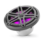 JL Audio M3-770X-S-Gm-i 7.7-inch (196 mm) Marine Coaxial Speakers, Gunmetal Sport Grilles with RGB LED Lighting