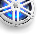 JL Audio M3-770X-S-Gw-i 7.7-inch (196 mm) Marine Coaxial Speakers, White Sport Grilles with RGB LED Lighting