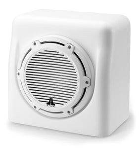 JL Audio M6-10FES-Mw-C-GwGw-4 M6 Series 10" Marine subwoofer in sealed fiberglass enclosure (Matte White with Gloss White Classic Grille) 4 Ω