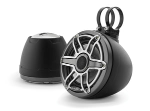 JL Audio M6-650VEX-Mb-S-GmTi M6 Series 6.5" VEX Enclosed Speakers (Matte Black with Gunmetal Trim Ring and Titanium Sport Grille)