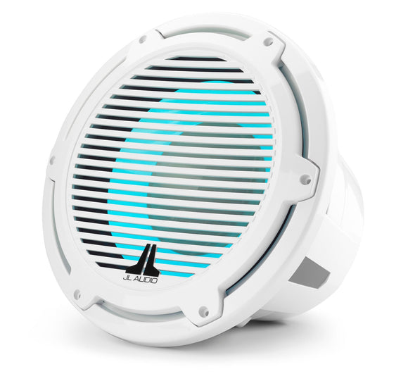 JL Audio M7-12IB-C-GwGw-i-4 12-inch (300 mm) Marine Subwoofer Driver with Transflective™ LED Lighting, Gloss White Trim Ring, Gloss White Classic Grille, 4 Ω